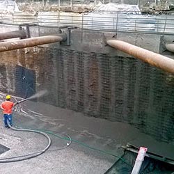 Cutoff Wall Works - Shotcrete Applications