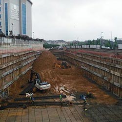 File Warehouse Project in Çekmeköy - Shoring Site