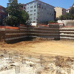 Kaptanpaşa School Project Shoring and Under Foundation Pile Manufacturing