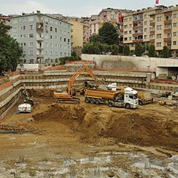 Kaptanpaşa School Project Shoring and Under Foundation Pile Works 