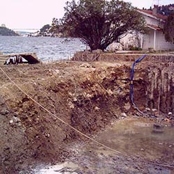 Foundation Excavation After Cutoff Wall